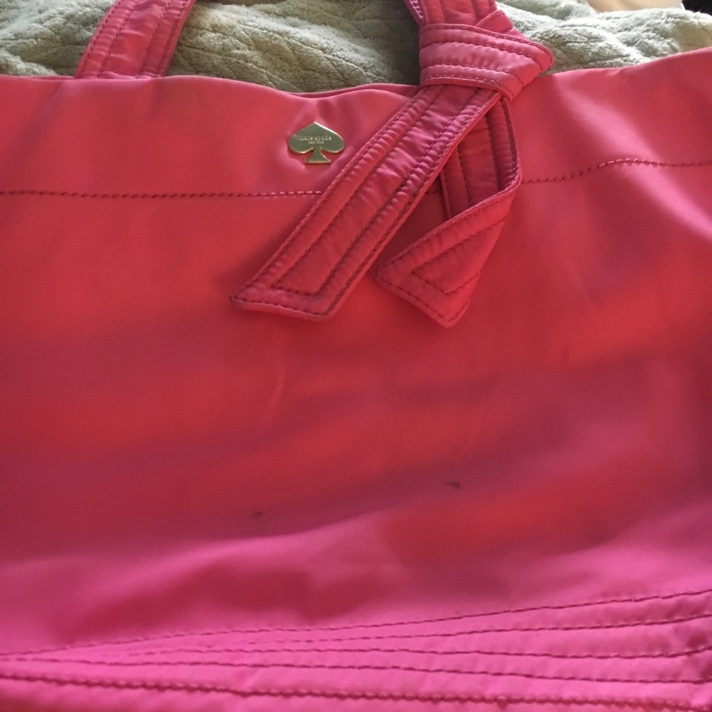 Kate spade ♠️ purse 👛 hot pink canvas used